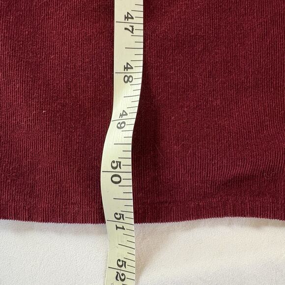 Vtg Talbots Women’s Maroon Corduroy Button Up Shirt Dress Long Sleeve Size 12 - Picture 13 of 13